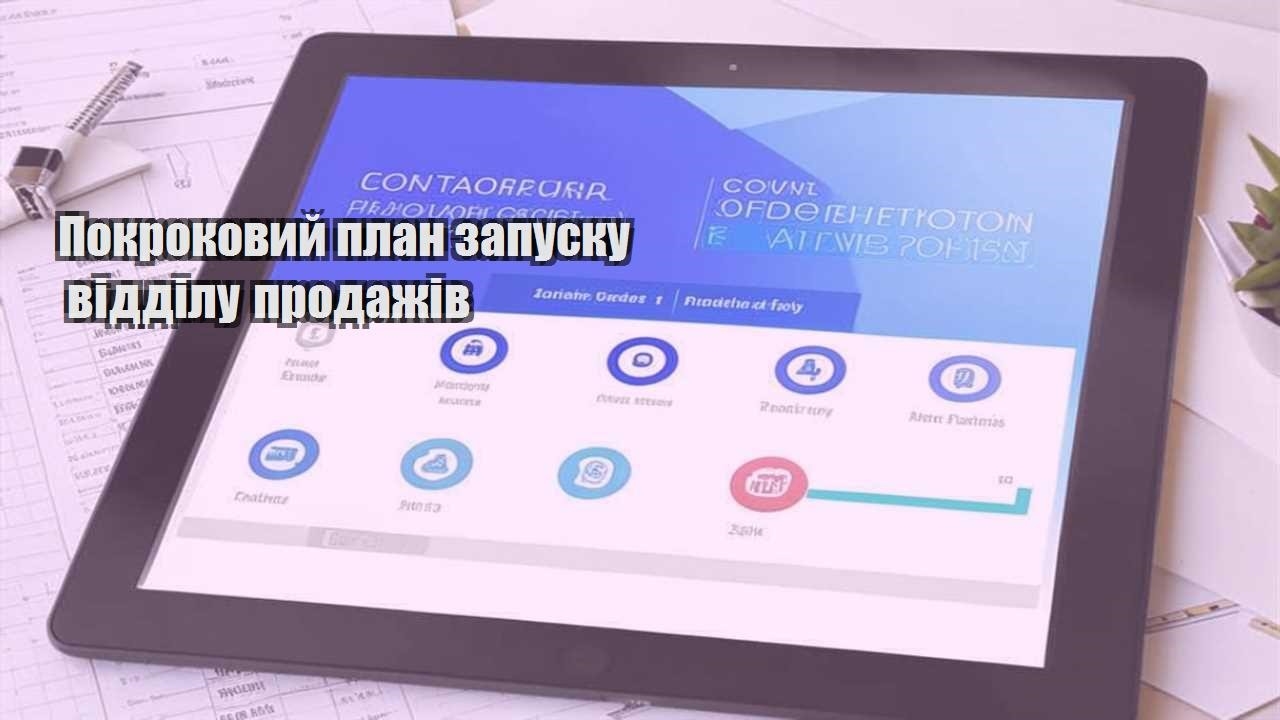 Покроковий план запуску відділу продажів