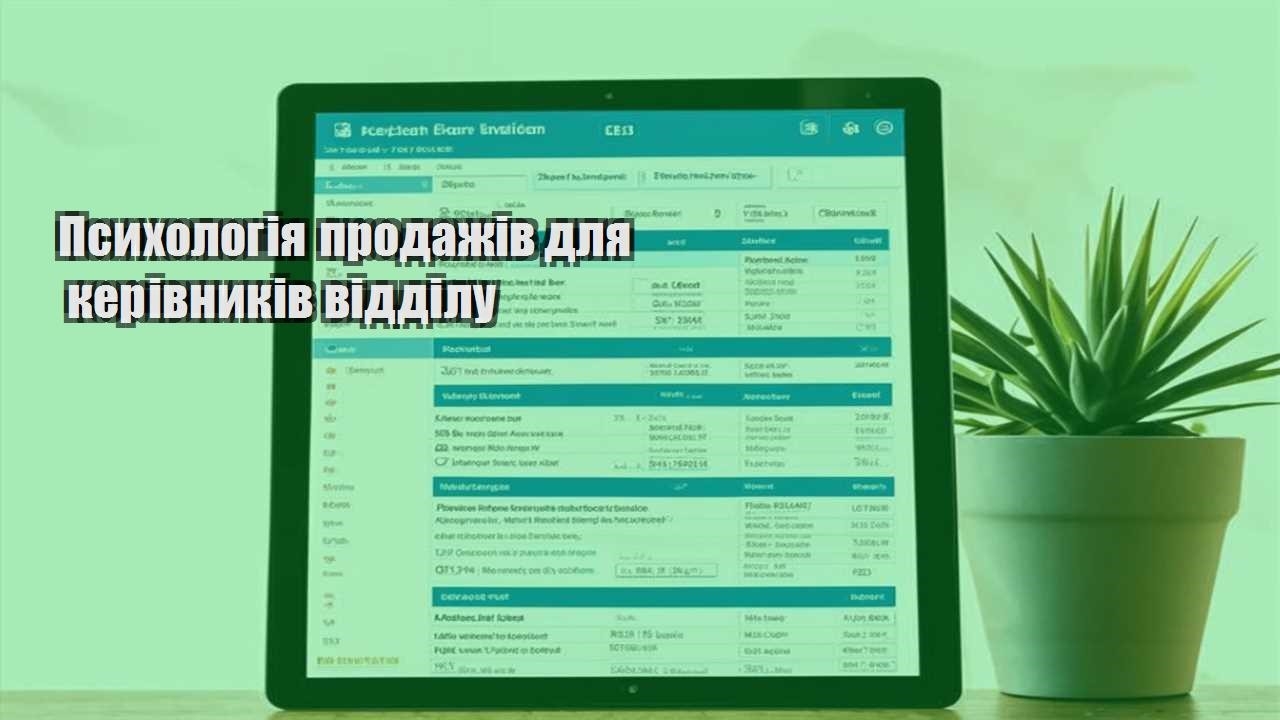 Психологія продажів для керівників відділу