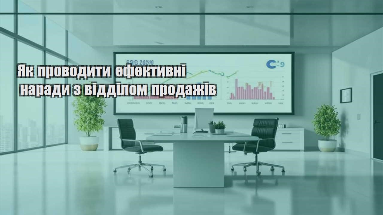 Як проводити ефективні наради з відділом продажів