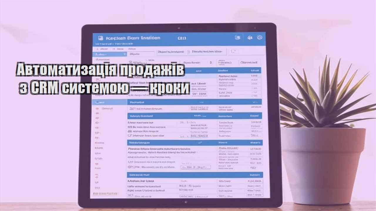Автоматизація продажів з CRM системою — кроки