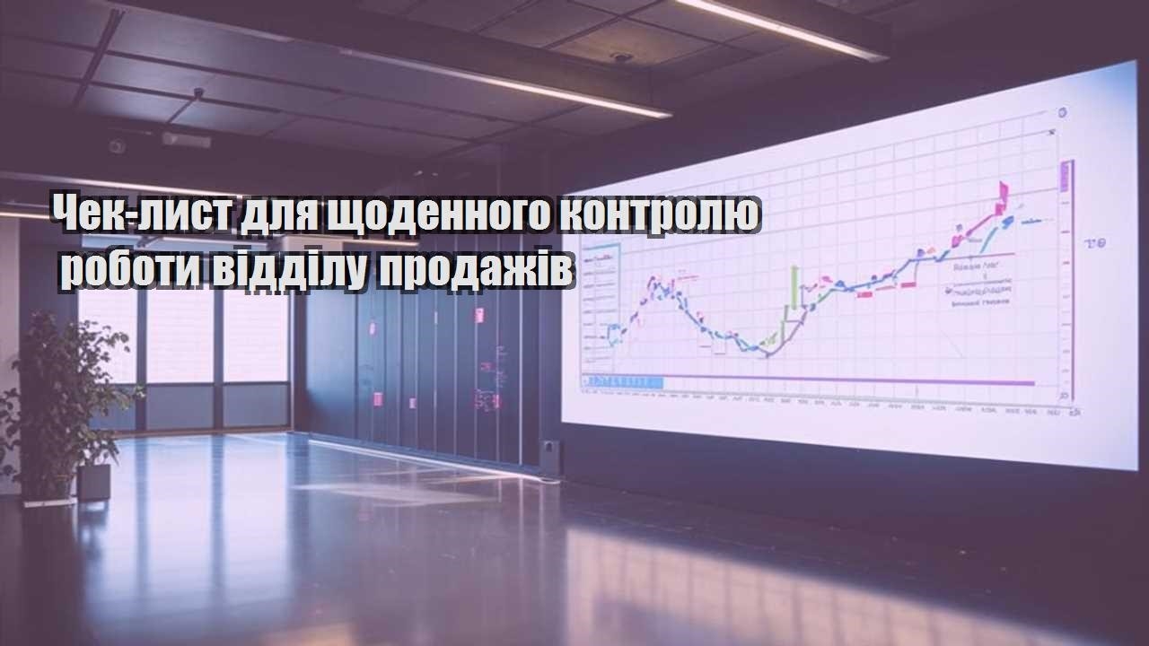 Чек-лист для щоденного контролю роботи відділу продажів