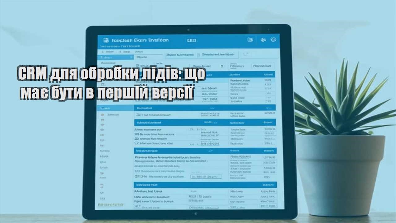 CRM для обробки лідів: що має бути в першій версії