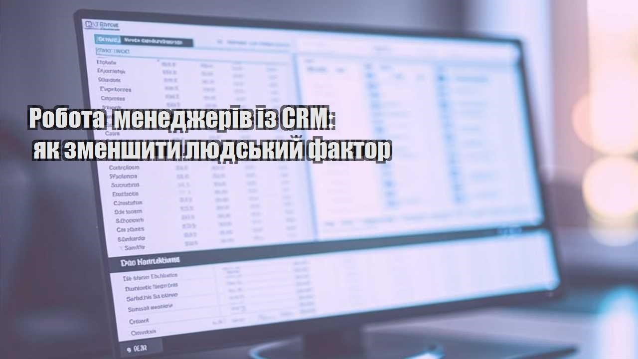 Робота менеджерів із CRM: як зменшити людський фактор