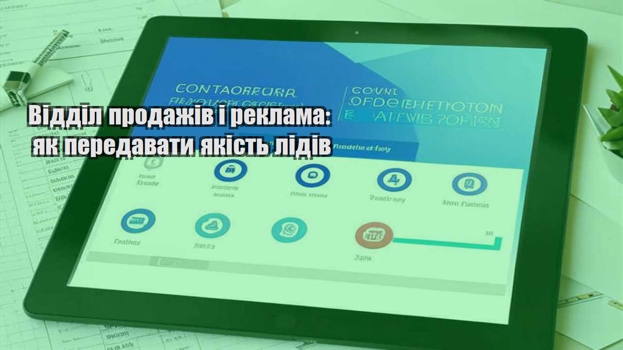Відділ продажів і реклама: як передавати якість лідів