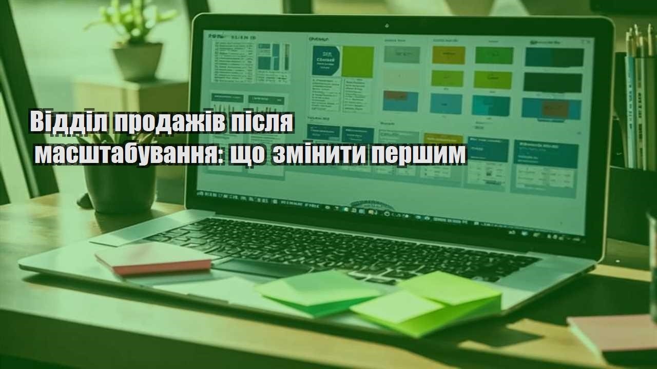Відділ продажів після масштабування: що змінити першим