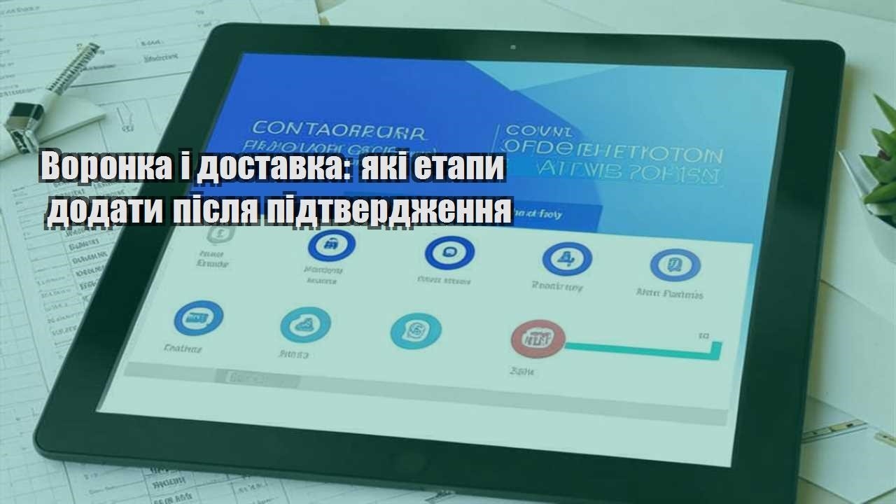 Воронка і доставка: які етапи додати після підтвердження