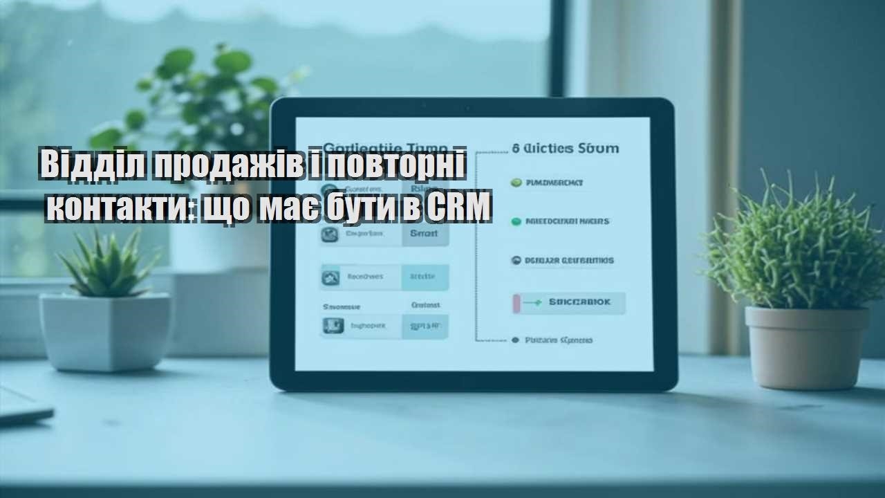 Відділ продажів і повторні контакти: що має бути в CRM