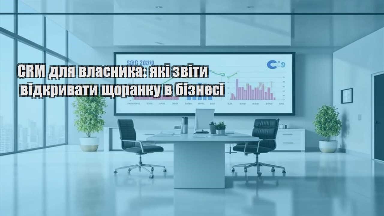 CRM для власника: які звіти відкривати щоранку в бізнесі