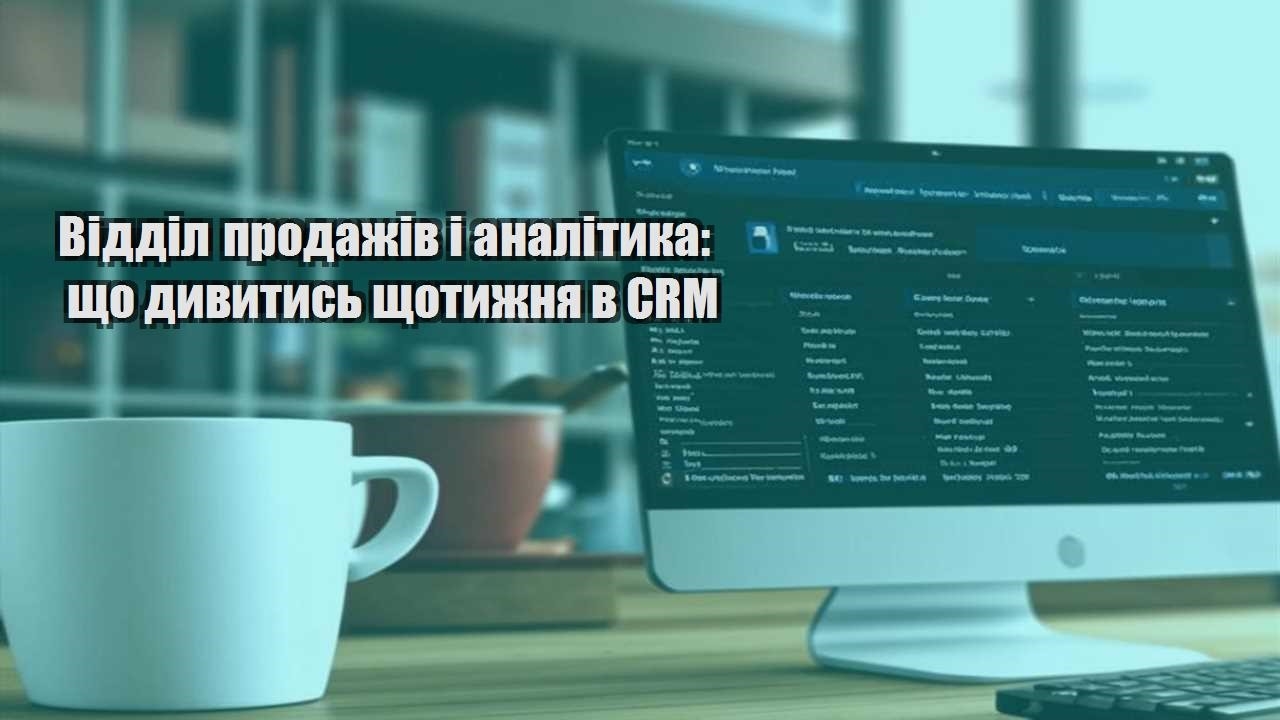 Відділ продажів і аналітика: що дивитись щотижня в CRM
